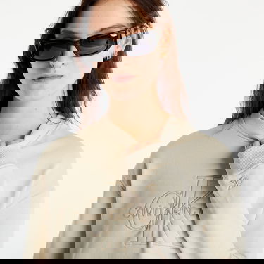 Dukserice CALVIN KLEIN Cropped Embroidered Sweatshirt Bež | J20J220696 ACI, 0