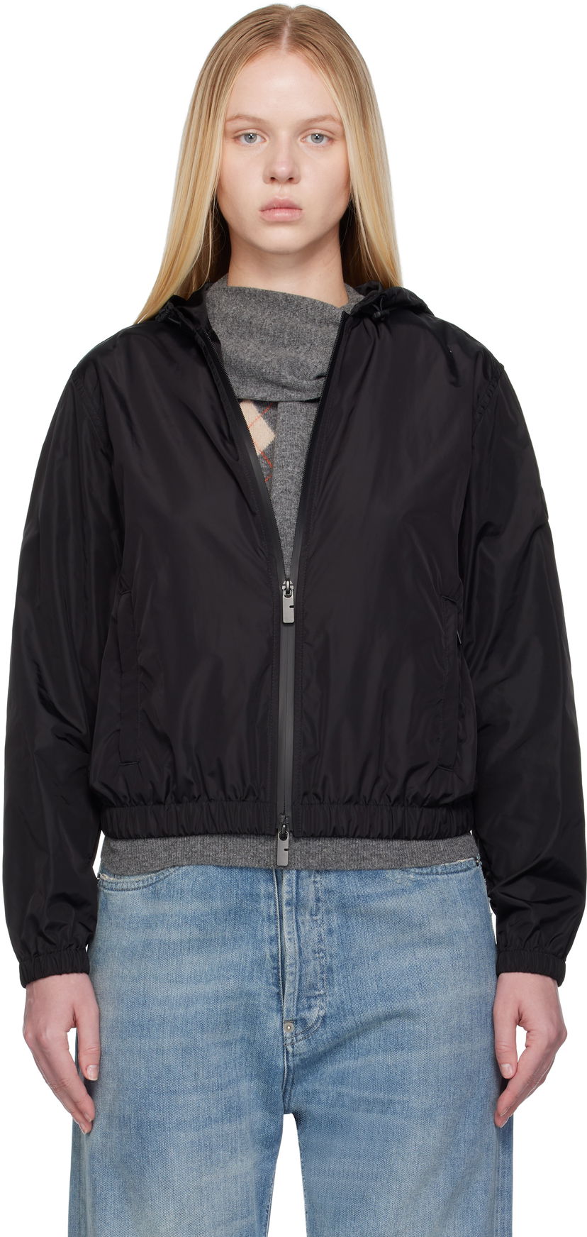 Jakna Burberry Burberry Knight Stamp Nylon Jacket Crna | 8113647