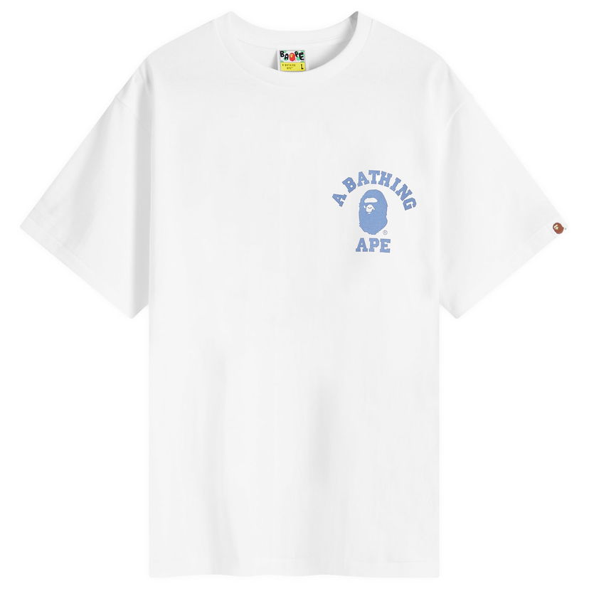 Majica kratkih rukava BAPE A Bathing Ape Men's Colour Camo College ATS T-Shirt in White, Size Large | END. Clothing Bijela | 001TEK301022M-WHT