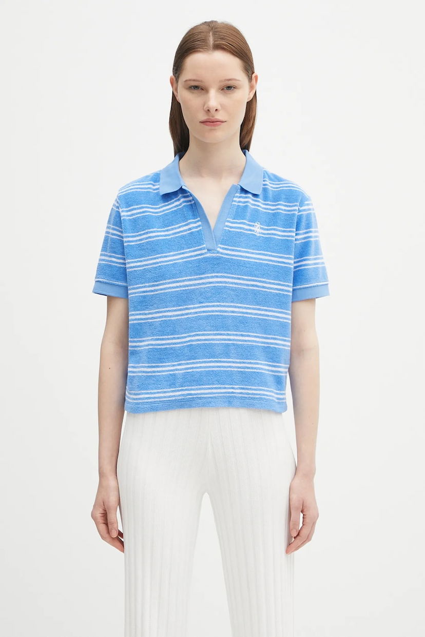 Polo majica Sporty & Rich Sporty & Rich Src Terry Polo Shirt Plava | TO001620302BL24