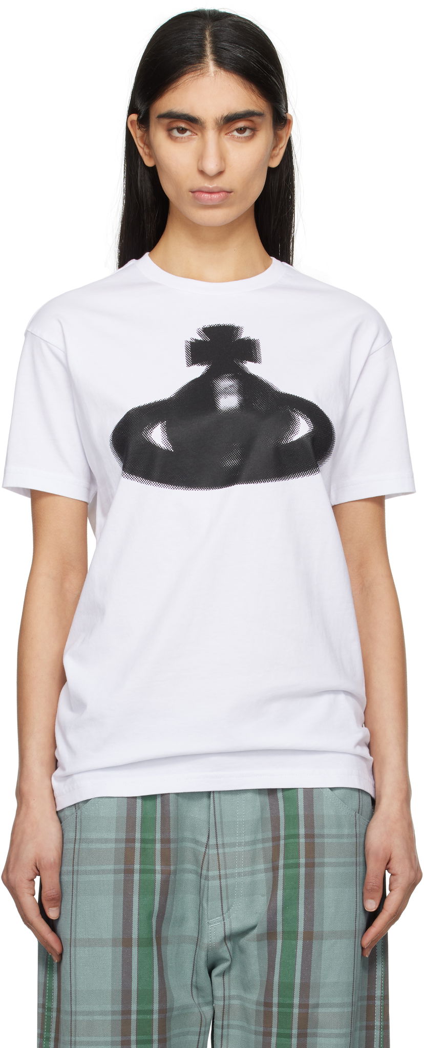 Majica kratkih rukava Vivienne Westwood Vivienne Westwood Halftone Orb Classic T-Shirt Bijela | 3G01003G-J001M-
