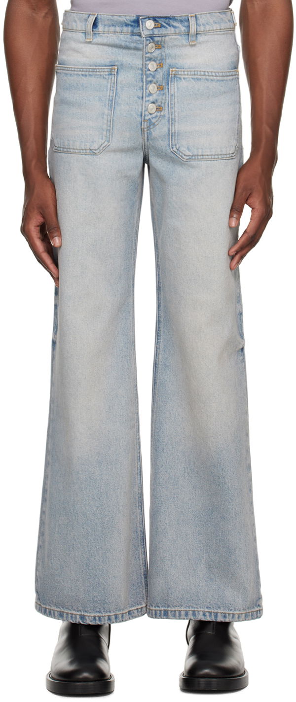 Jeans Courrèges Courrèges Multiflex Wide Leg Jeans Plava | 124DPA201DE0016