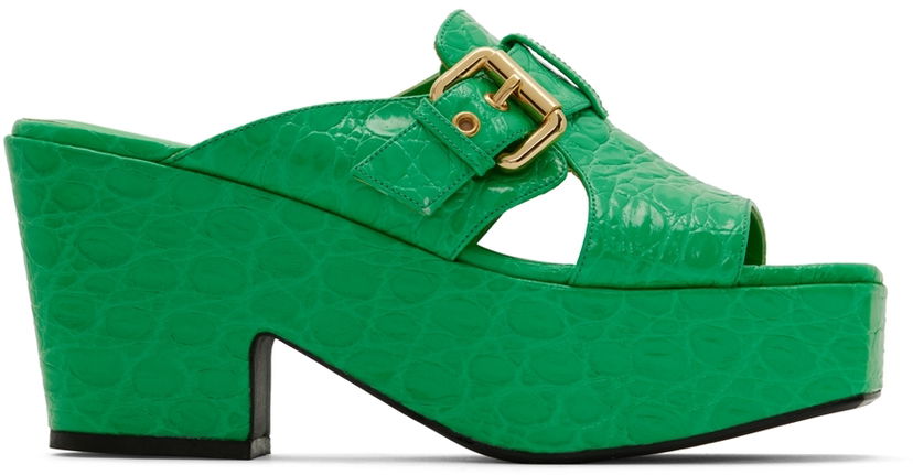 Dodaci BY FAR BY FAR Lenka Heeled Sandals Zelena | 22SSLNKSPGCCE