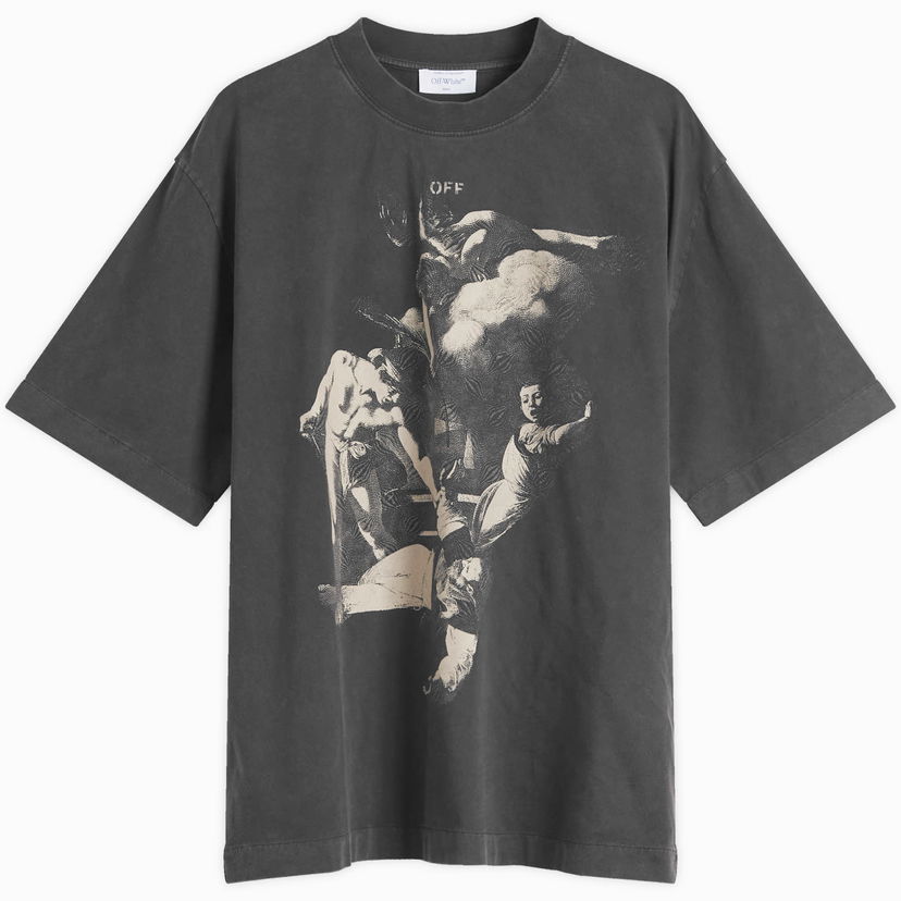 Majica kratkih rukava Off-White Martyrdom Skate Vintage Black T-Shirt Siva | OMAA120S25JER00H1361