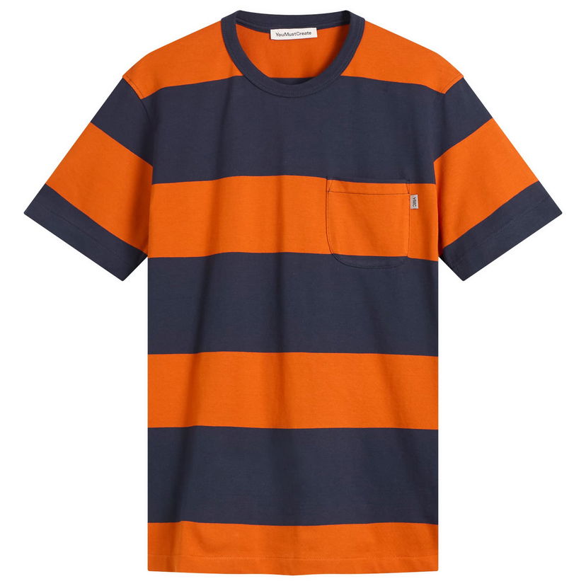 Majica kratkih rukava YMC YMC Wild Ones Block Stripe T-Shirt Narančasta | P6ZAM-40
