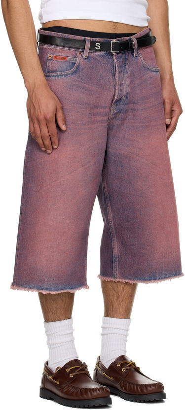 Kratke hlače Martine Rose Martine Rose Frayed Denim Shorts Ružičasta | 247WD06115, 1