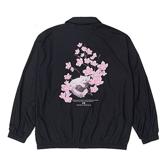 Vjetrovka Li-Ning Graphic Coach Jacket Crna | AFDS943-5