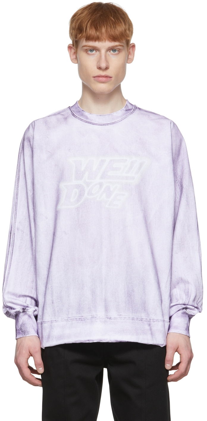 Majica kratkih rukava We11done We11done Cotton Long Sleeve T-Shirt Ljubičasta | WD-TT1-22-580-U-PP