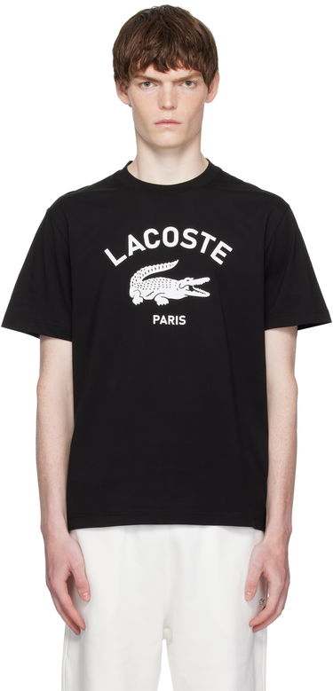 Majica kratkih rukava Lacoste Lacoste Signature Print Cotton T-Shirt Crna | TH2733_031, 0