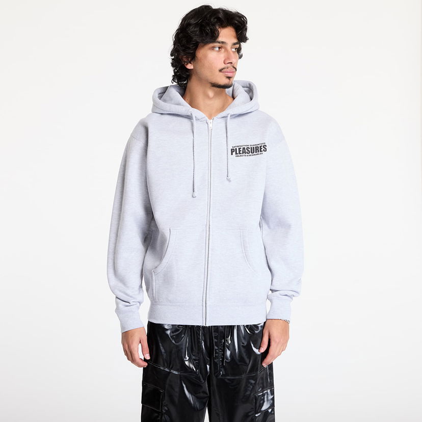 Dukserice Pleasures Zip Hoodie Staff Siva | P24W045 GREY