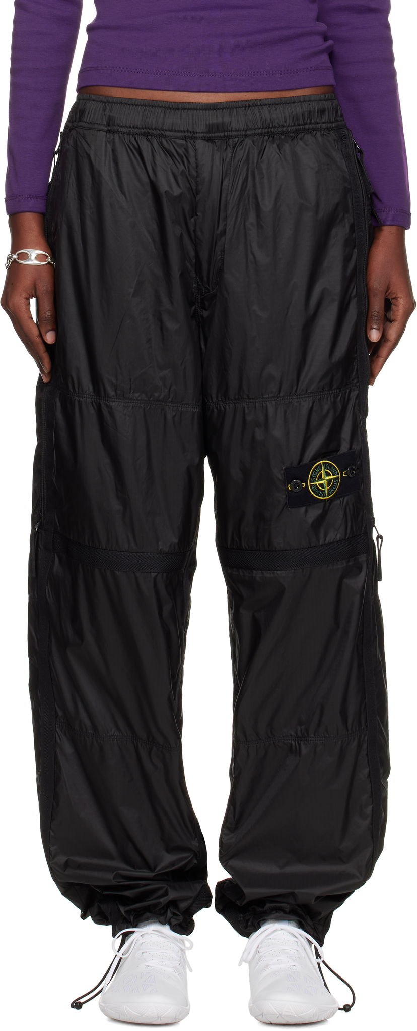 Hlače Stone Island Stone Island Ripstop Light HT Nylon Trousers Crna | K2S15 3100027 S0163