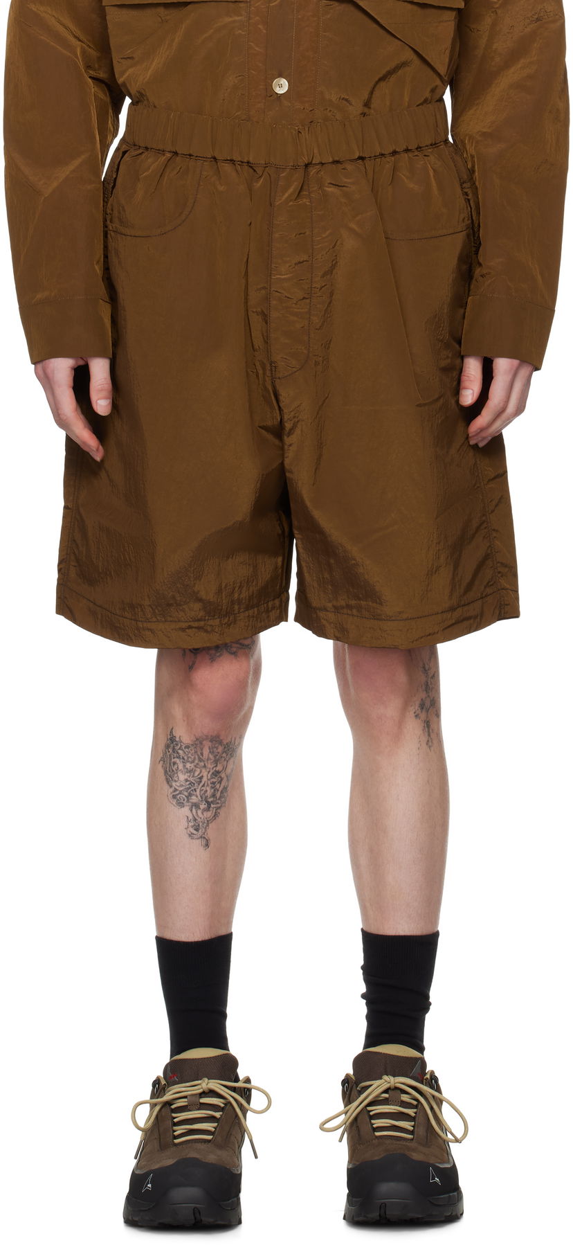 Kratke hlače Ranra RANRA Stroller Shorts Smeđa | AMSS25SH01551