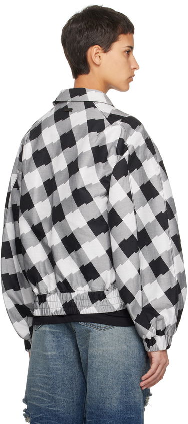 Bomber jakna ADER ERROR Check Print Zip-Up Jacket Crna | BMADFWJK1001WH, 2
