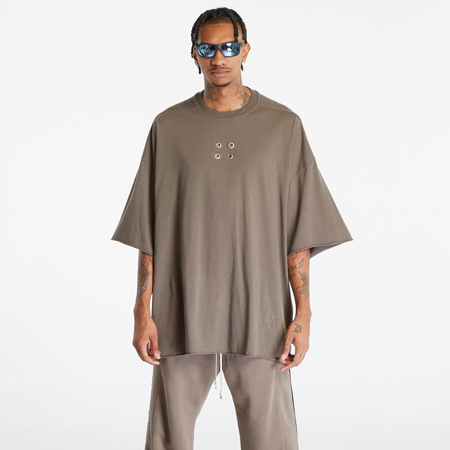 Majica kratkih rukava Rick Owens Knit Tommy T-Shirt Smeđa | DU02C5259 RNES1 34, 0