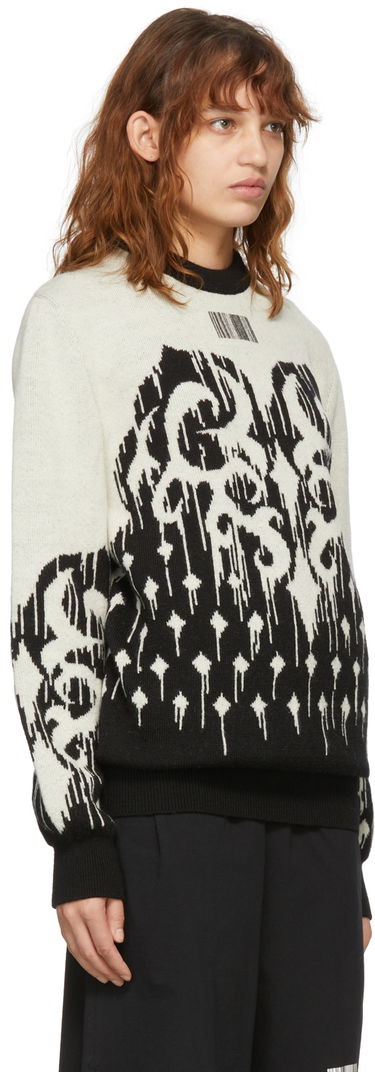 Džemper VETEMENTS Slavic Graphic Print Knit Sweater Bež | VL12KN100B, 1