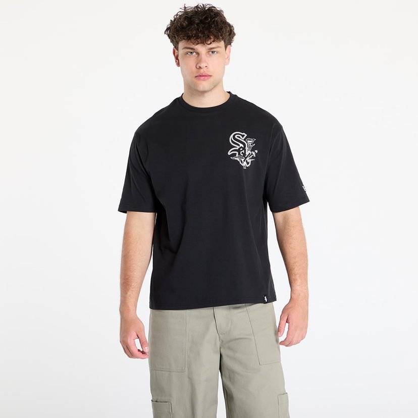 Majica kratkih rukava New Era New Era Chicago White Sox Floral Graphic Oversized Tee Crna | 60667723