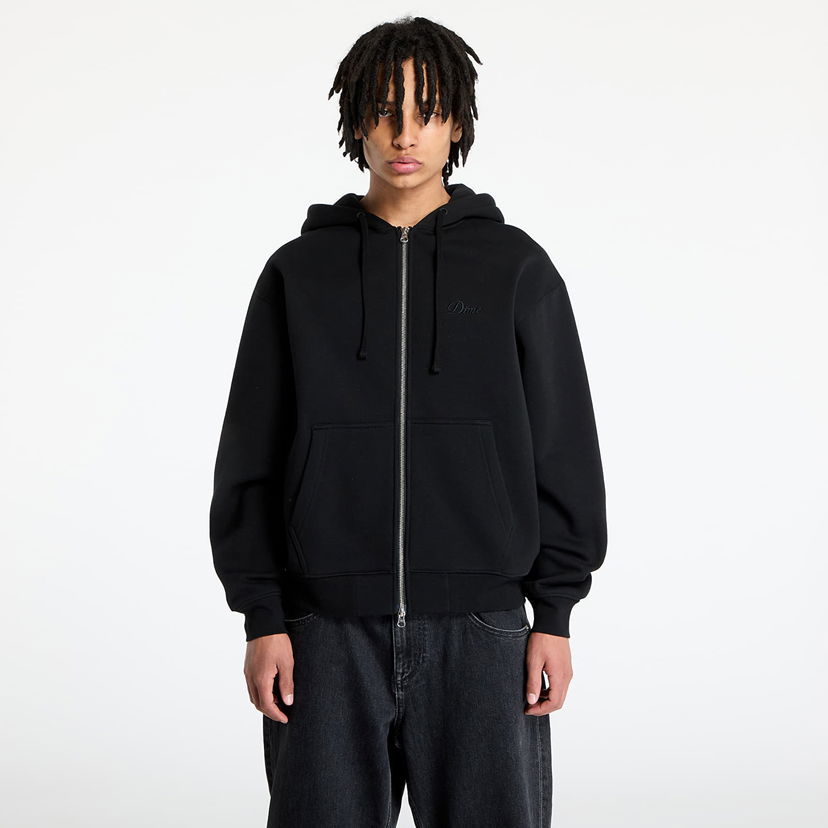 Dukserice Dime DIME Cursive Zip Hoodie Crna | DIMESP2549BLK