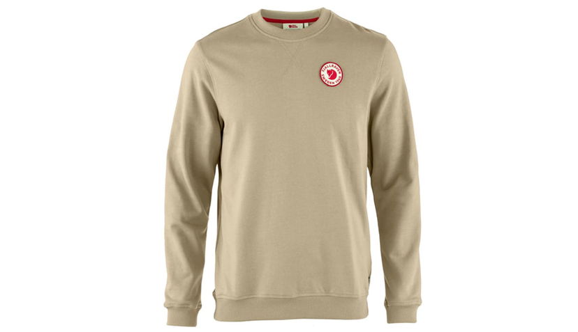 Dukserice FJÄLLRÄVEN 1960 Logo Badge Sweater Bež | F87163-118