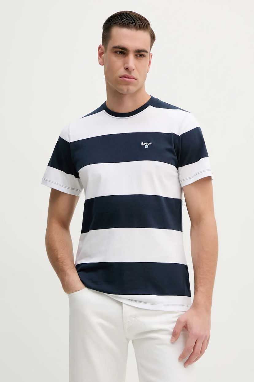 Majica kratkih rukava Barbour Barbour Whalton Stripe Tee Tamnoplava | MTS1255