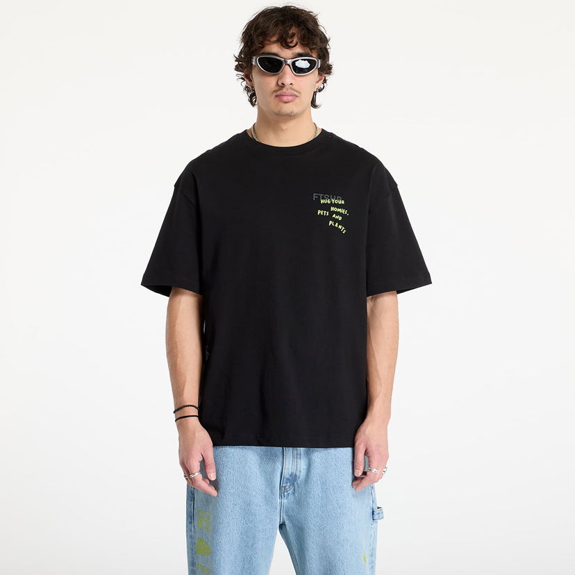 Majica kratkih rukava Footshop FTSHP x Spiritual Gangster Yup T-Shirt Crna | FTSHP_386