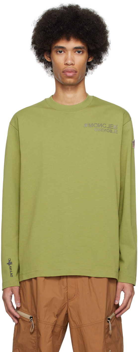 Majica kratkih rukava Moncler Grenoble Manica Lunga T-Shirt Zelena | J10978D0000183927