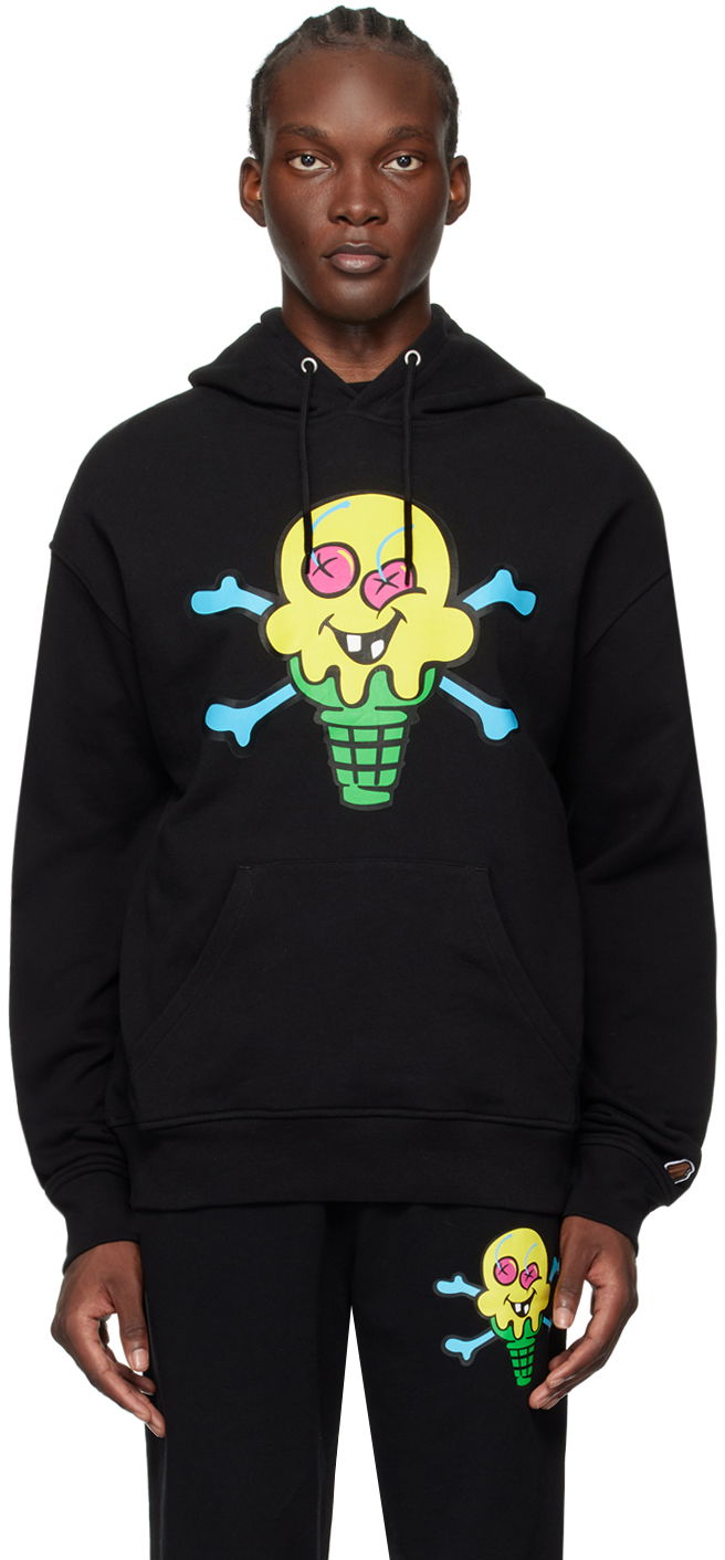 Dukserice BBC IceCream ICECREAM Cones & Bones Popover Hoodie Crna | IC24226