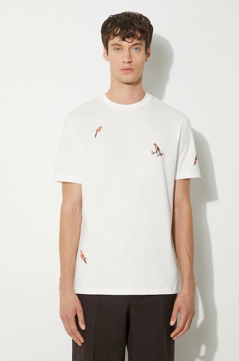 Majica kratkih rukava Paul Smith Paul Smith Bird Application T-Shirt Bijela | M1R.919T.NP4322