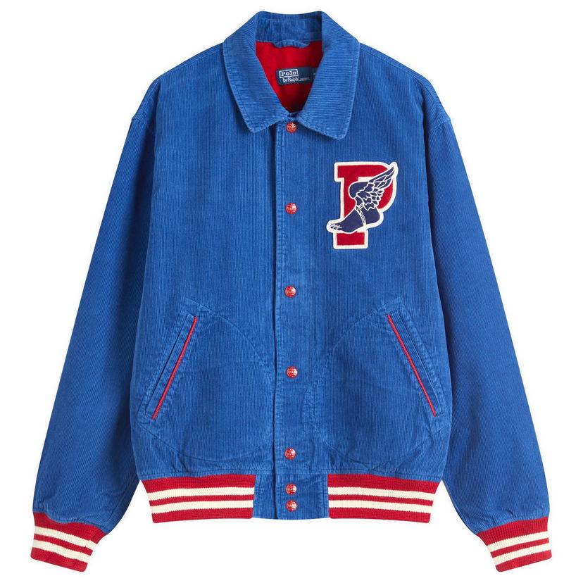 Bomber jakna Polo by Ralph Lauren Ralph Lauren Corduroy Varsity Jacket, Size Large Plava | 710962236001