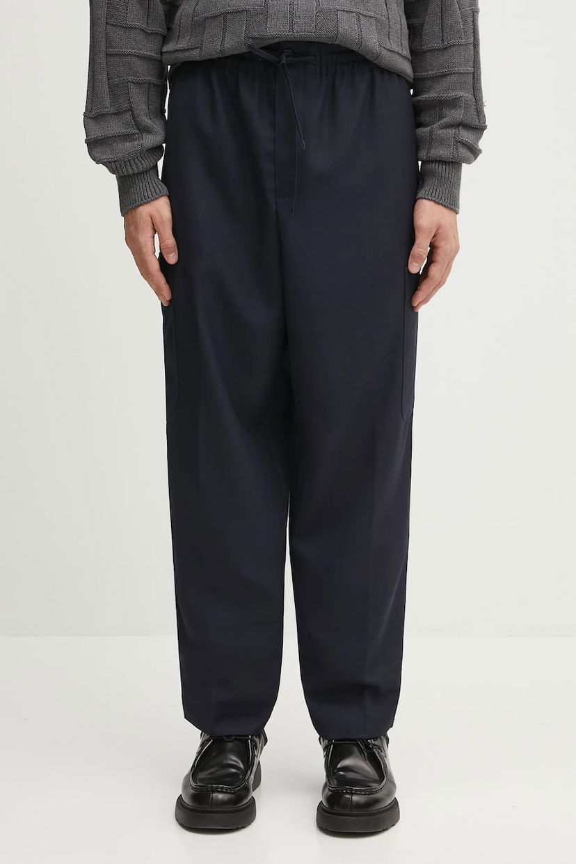 Cargo hlače KENZO Kenzo Wool Cargo Jogpant Tamnoplava | FE65PA5019RE