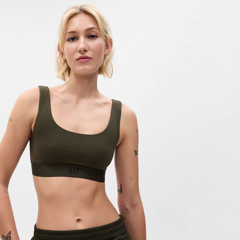 Grudnjak GAP GAP Logo Bralette Zelena | 655078-03