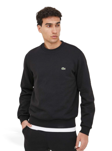 Dukserice Lacoste Organic Cotton Sweatshirt Crna | SH9608