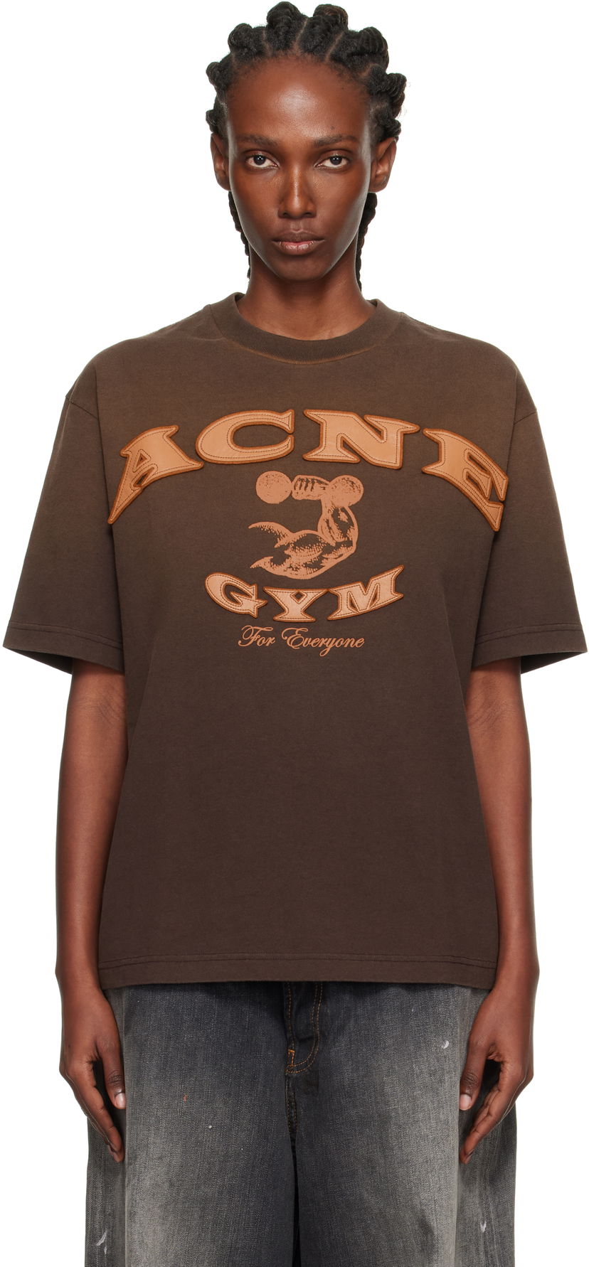 Majica kratkih rukava Acne Studios Acne Studios Logo Graphic T-Shirt Smeđa | CL0401-