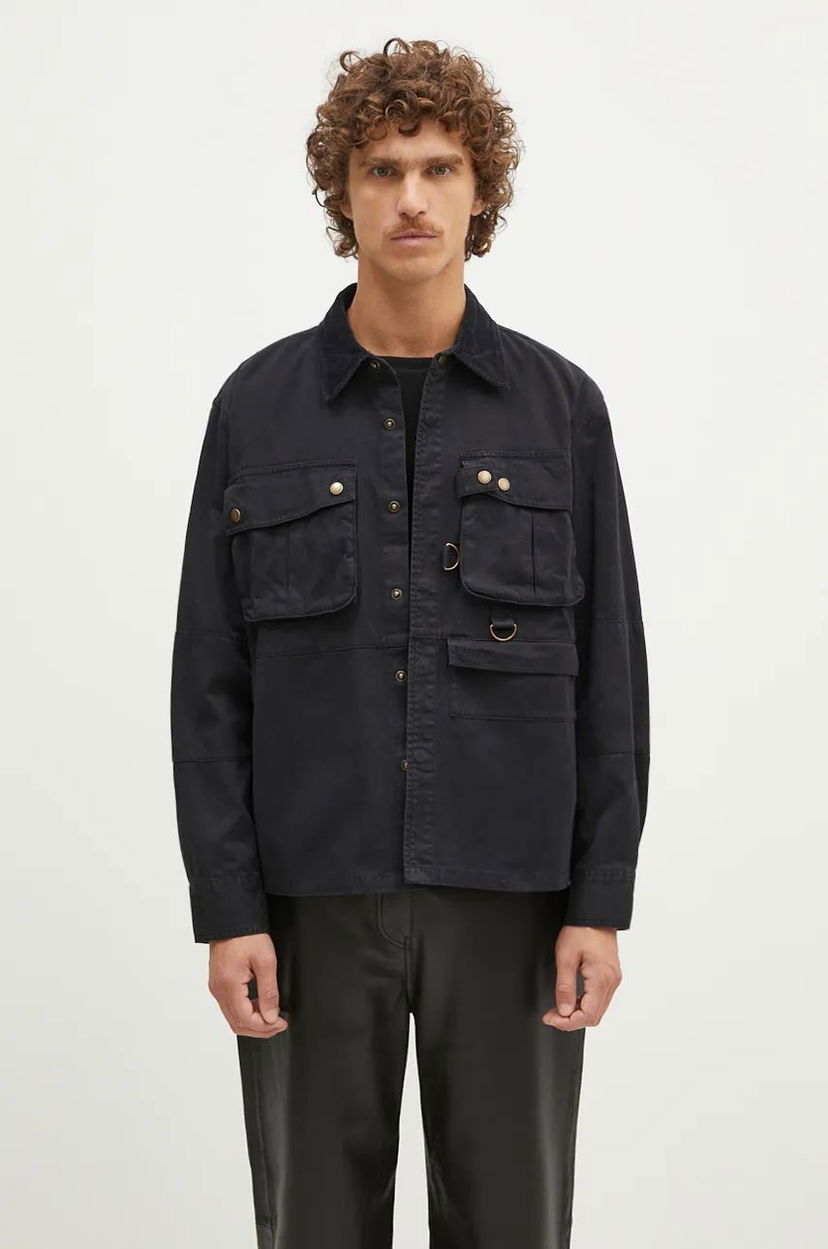 Košulja Barbour Overshirt Twill Oakmoor Crna | MOS0380