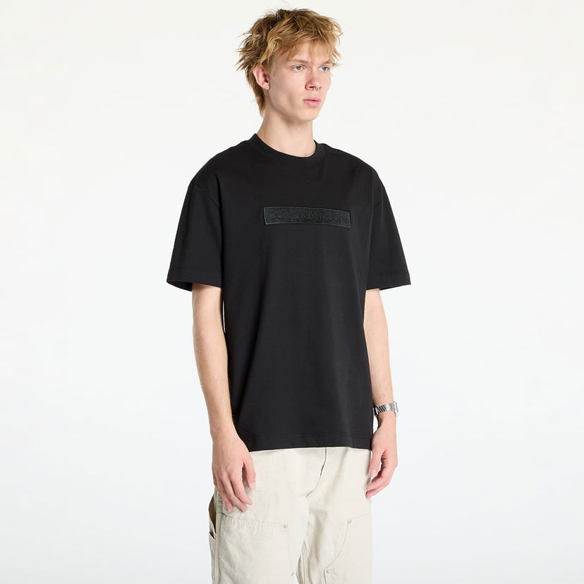 Majica kratkih rukava CALVIN KLEIN Embroidered Box Tee Black Crna | J30J326205 BEH