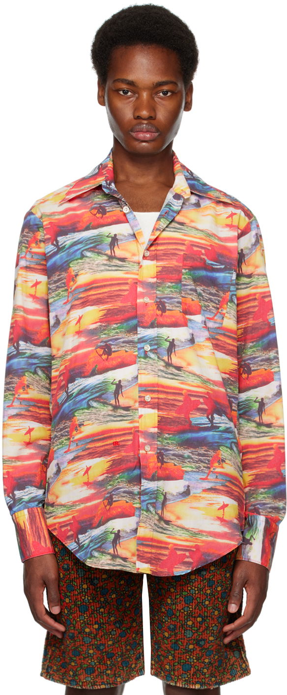 Košulja ERL ERL Sunset Beach Print Shirt Višebojno | ERL06B006