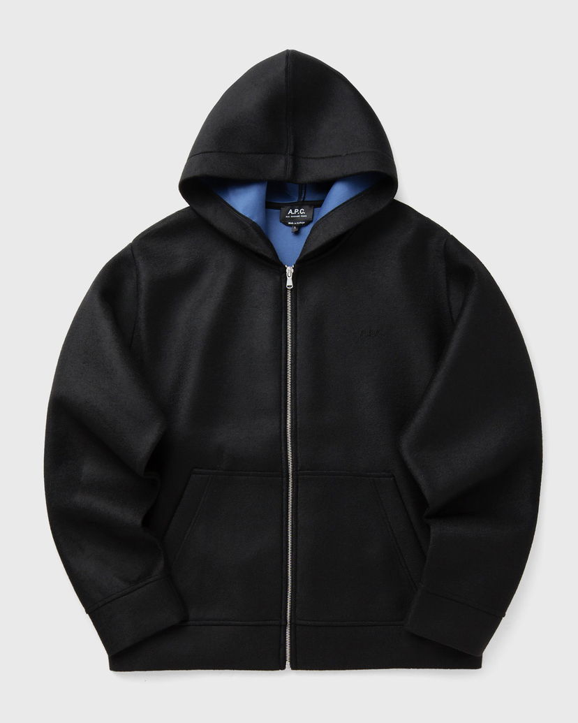 Dukserice A.P.C. A.P.C. Alvin Zip-Up Hoodie Crna | PSAFU-M27993-LZZ