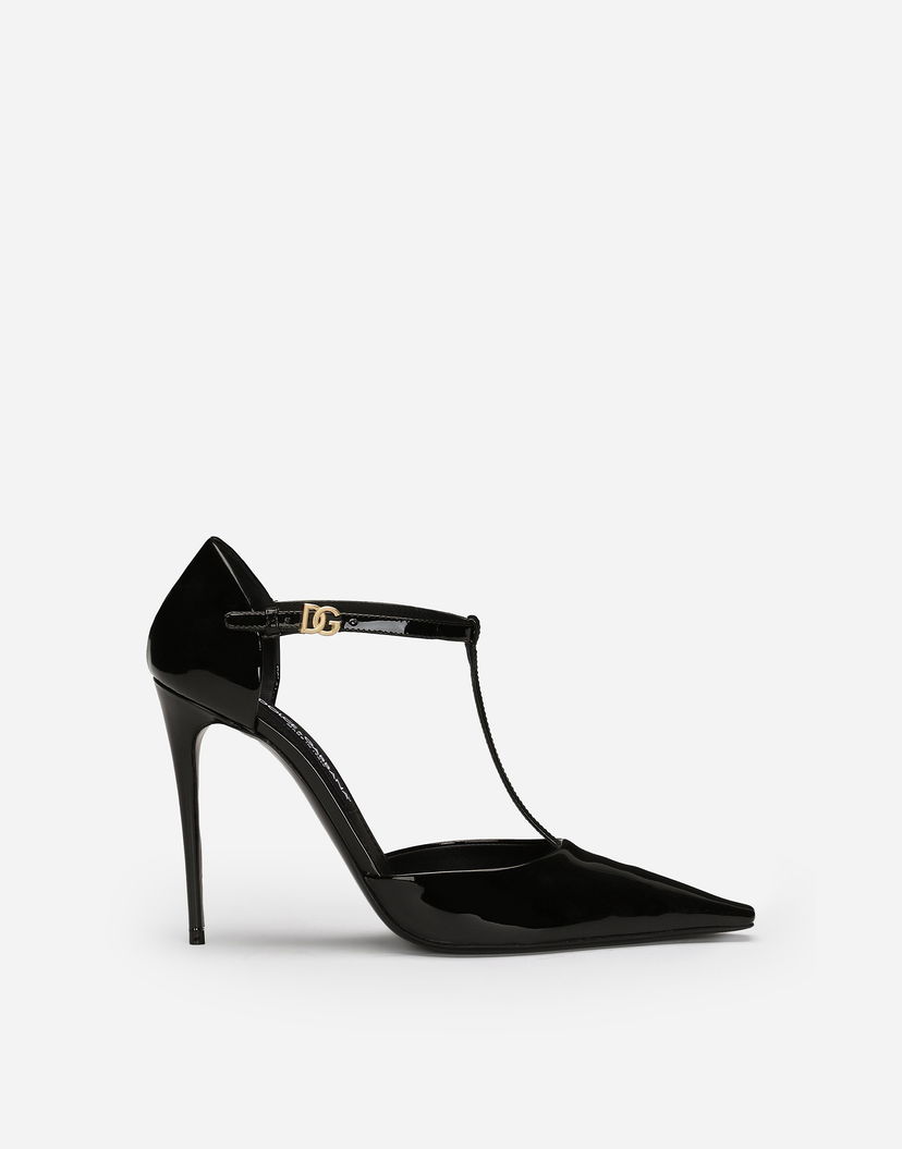 Tenisice i cipele Dolce & Gabbana Leather T-bar Pumps Crna | CD1883A147180999