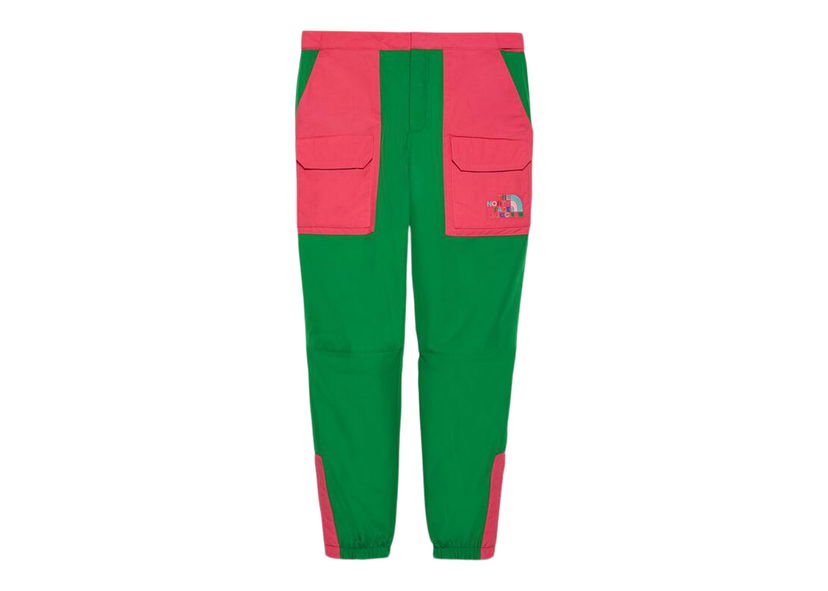 Hlače Gucci The North Face x Trousers Green Pink Zelena | 671468-ZAH9G-3570