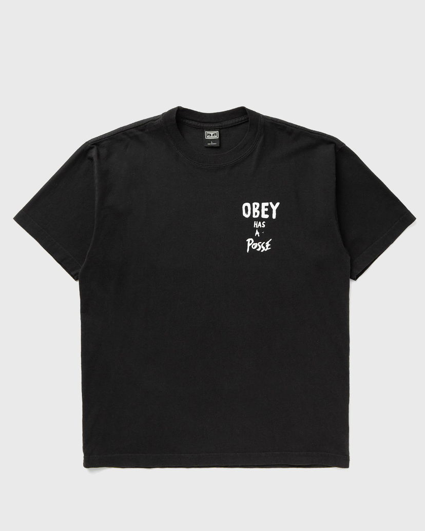 Majica kratkih rukava OBEY Posse Print T-Shirt Crna | 166913915-VBL