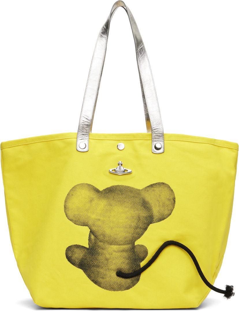 Tote bag Vivienne Westwood Vivienne Westwood Mouse Printed Canvas Shopper Tote Žuta | 4205007GU-W015D-