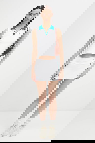 Suknja Sporty & Rich Mini Skirt Court Bijela | SK004621302WH27, 4