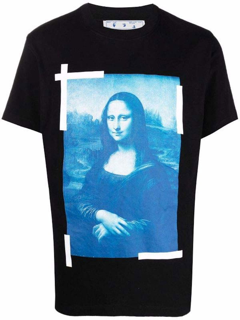 Majica kratkih rukava Off-White Slim-Fit Mona Lisa Graphic T-Shirt Crna | OMAA027C99JER0061045