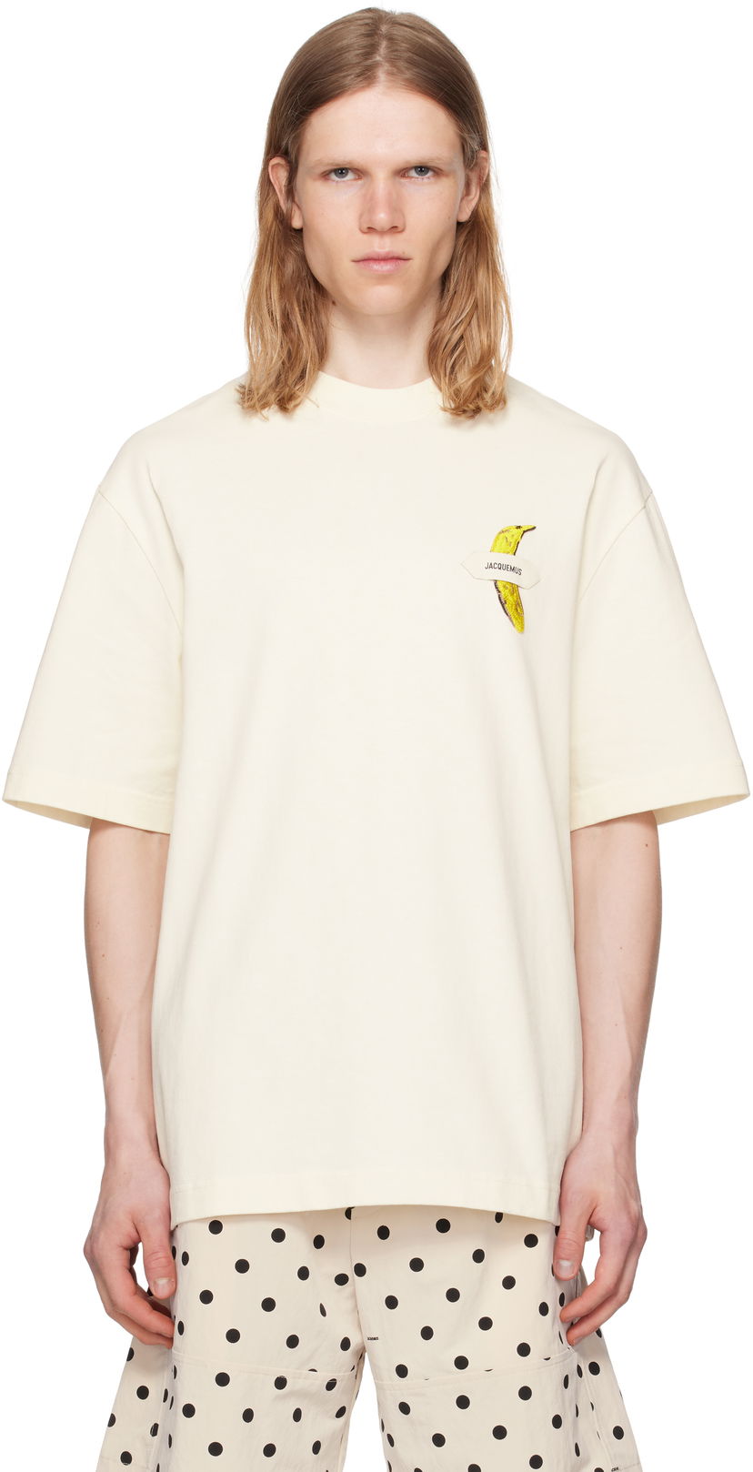 Majica kratkih rukava Jacquemus Jacquemus La Croisière 'The Banane' T-Shirt Bijela | 25E255JS323-2125