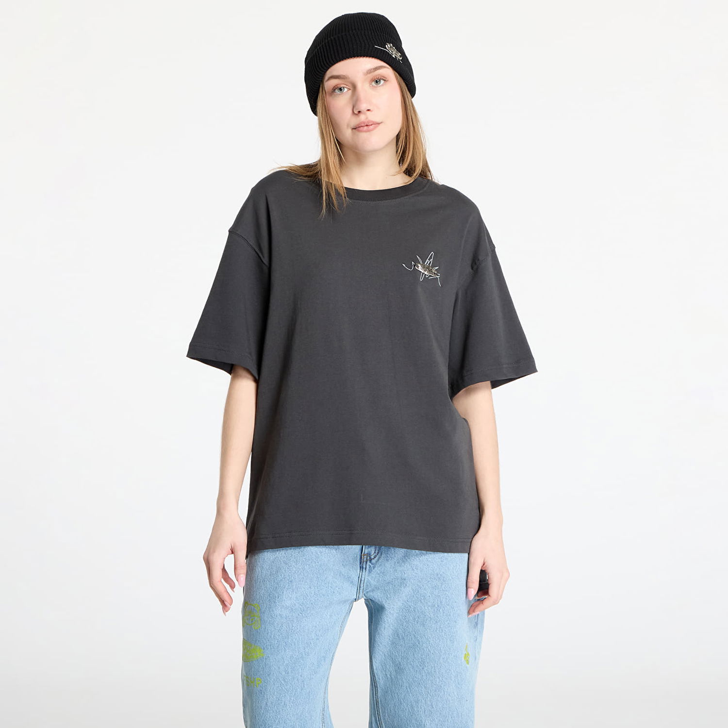 Majica kratkih rukava Footshop FTSHP Everyday T-Shirt Pebble Crna | FTSHP_445, 1