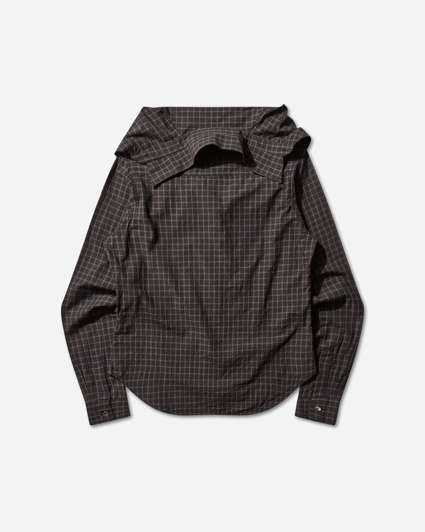 Košulja OUR LEGACY Kaonashi Layered Collar Faux Lumberjack Check Shirt Smeđa | W4252KB 001