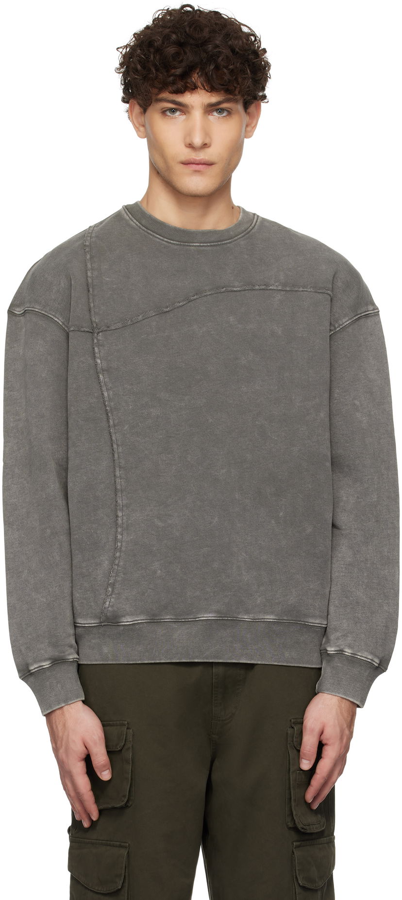 Dukserice Dime Reverse Stitch Crewneck Sweatshirt Siva | DIMEHO2471CHA