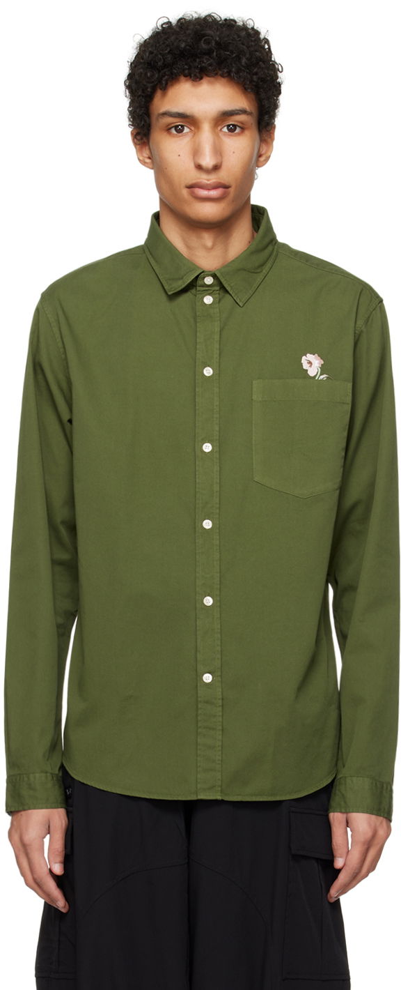 Košulja Han Kjøbenhavn Han Kjobenhavn Embroidered Pocket Shirt Zelena | M-133903