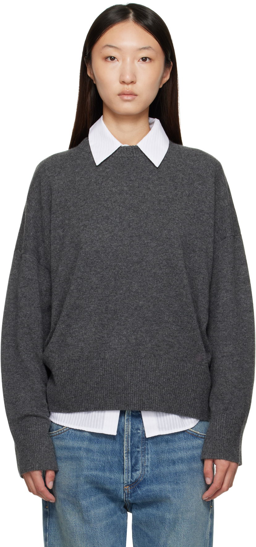 Džemper Loulou de Saison Loulou de Saison Anaa Knit Sweater Siva | ANAA LDS