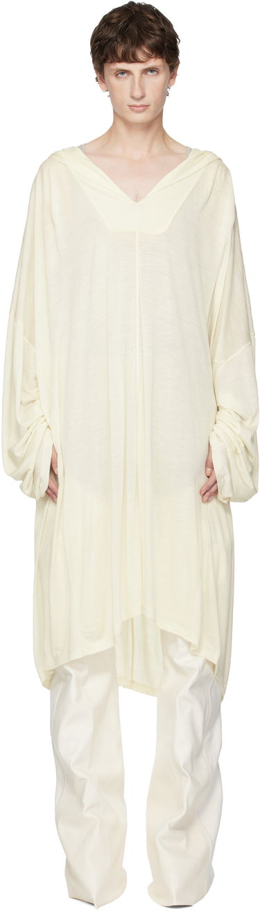 Jakna Rick Owens Concordians LS Kaftan Knee Jacket Bijela | RR02E1910 JSW, 0