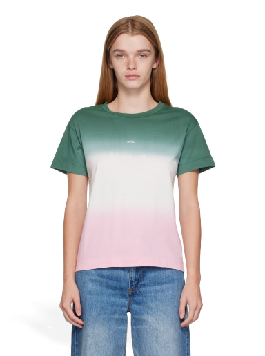 Majica kratkih rukava A.P.C. Multicolor Morgane Zelena | COFAY-F26160